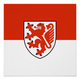 Braunschweig Stadtwappen Deutschland Fahne Symbol Poster