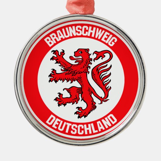Braunschweiger RundEmblem Ornament Aus Metall (Vorne)