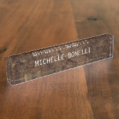 Braunstein Design Hintergrund Schlichte Legitimati Namensplakette (Seite)