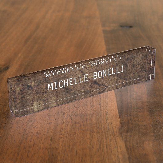 Braunstein Design Hintergrund Schlichte Legitimati Namensplakette (Seite)