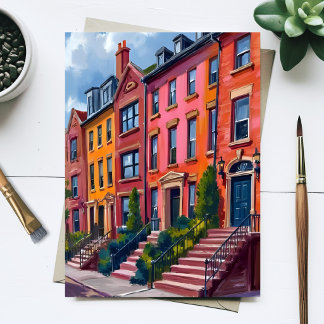 Braunstein Stadtstraße Aquarellmalerei Postkarte