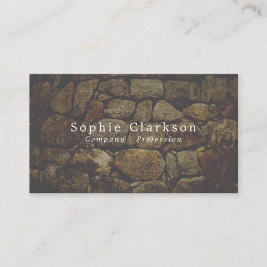 Braunsteineffekt, rustikal visitenkarte (Vorderseite)