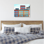 Braunsteingebäude Leinwanddruck (Insitu (Schlafzimmer))