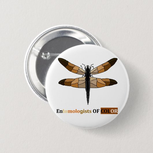 Brauntondrachenfliege Button (Vorne & Hinten)