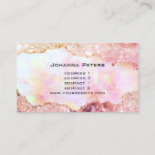 Brauntöne Imitate Glitzer Visitenkarte (Rückseite)