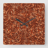 Brauntöne Quadratische Wanduhr (Vorderseite)