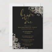 Bräunung oder Die Schwarz-Gold-Gothic-Junggeselinn Einladung (Vorderseite)