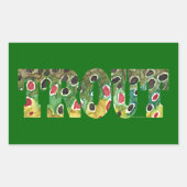 Bräunungsdesign Rechteckiger Aufkleber (Vorderseite)