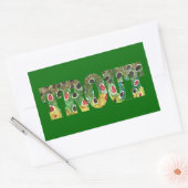 Bräunungsdesign Rechteckiger Aufkleber (Umschlag)