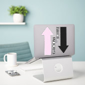 Bräunungskleber mit Pfeilen Aufkleber (Laptop auf Schreibtisch)