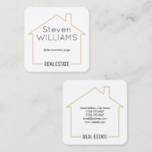 Bräunungsrahmen Quadratische Visitenkarte (Vorne/Hinten)