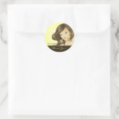 Bräunungssaalsticker Hübsch Runder Aufkleber (Tasche)