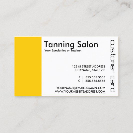 Bräunungssalon ausgeschnittene Lochkarten Treuekarte (Rückseite)