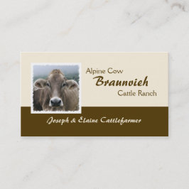Braunvieh alpine Milchkuh Visitenkarte