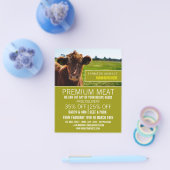 Braunvieh, Bauer und Butcher Werbe-Flyer Flyer (Einzeln)