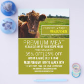 Braunvieh, Bauer und Butcher Werbe-Flyer Flyer (Einzeln)