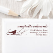 Braunvogel auf Ast moderne Rücksendeadresse (Insitu)