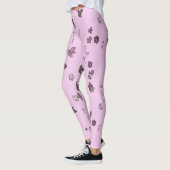 Braunvögel Blume rosa Leggings (Links)