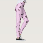 Braunvögel Blume rosa Leggings (Rechts)