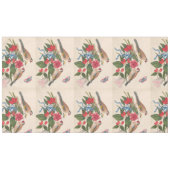 Braunvögel mit Blume und Schmetterling Tischdecke (Vorderseite (Horizontal))