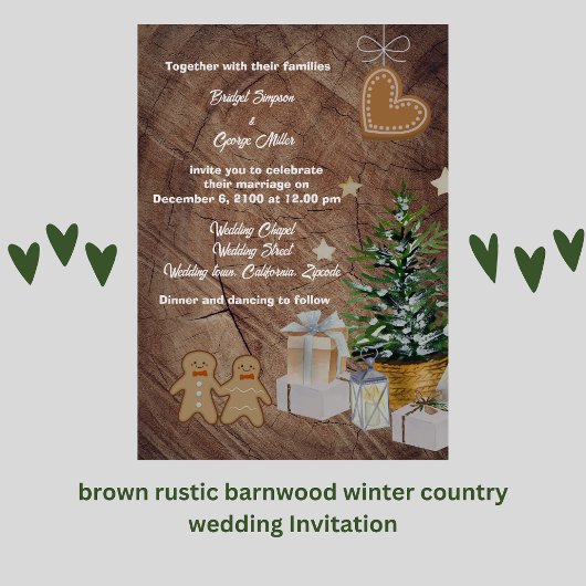 Braunwald Land Hochzeit Einladung