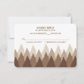 Braunwaldgebiete Hochzeit RSVP Karte (Vorderseite)