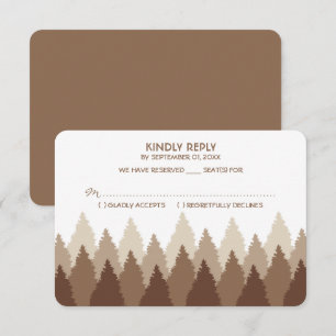 Braunwaldgebiete Hochzeit RSVP Karte