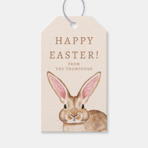 Braunwasserfarbenes Kaninchen mit großen Ohren Süß Geschenkanhänger