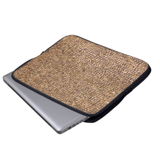 Braunziegelblock Laptopschutzhülle (Vorne Knopf)