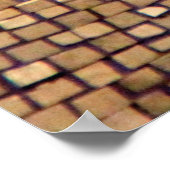 Braunziegelblock Poster (Ecke)