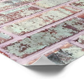 Braunziegelhintergrund Rote Ziegelmauer Poster (Ecke)