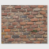 Braunziegelmauer Geschenkpapier (Flach)