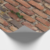 Braunziegelmauer Geschenkpapier (Ecke)