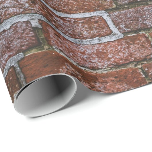 Braunziegelmauer Geschenkpapier (Rolleneckpunkt)