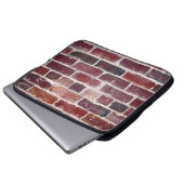 Braunziegelmauer Laptopschutzhülle (Vorne Knopf)