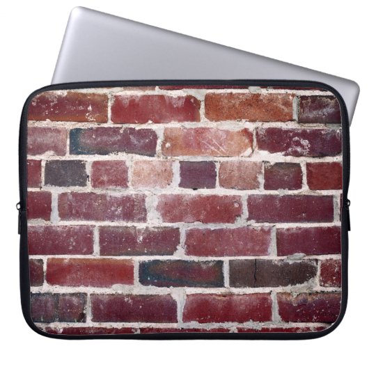 Braunziegelmauer Laptopschutzhülle (Vorderseite)