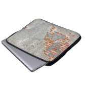 Braunziegelmauer Laptopschutzhülle (Vorne Knopf)