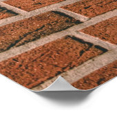 Braunziegelmauer Poster (Ecke)