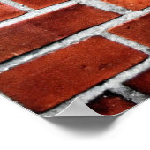 Braunziegelmauer Poster (Ecke)