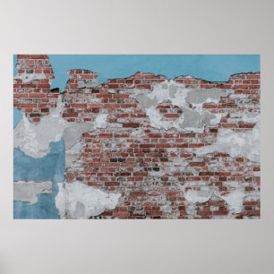 Braunziegelmauer Poster