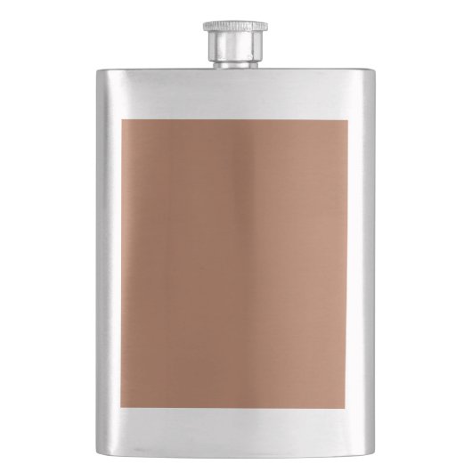 Braunzucker (feste Farbe) Flachmann (Vorderseite)