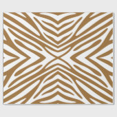 Braunzucker-Neutral-Zebra Geschenkpapier (Flach)