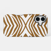 Braunzucker-Neutral-Zebra iPhone 16 Hülle (Rückseite (Horizontal))