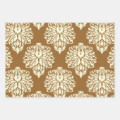 Braunzucker Südliche Hütte Damask Geschenkpapier Set (Vorderseite 2)