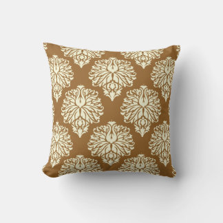 Braunzucker Südliche Hütte Damask Kissen