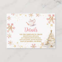 Braupartie Pink Winter Tea Party Baby Shower Detai