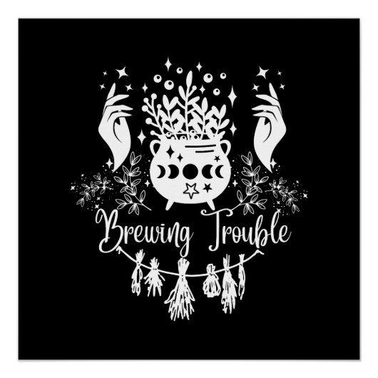 Brauprobleme: Mischous Witchy Design Poster (Vorderseite)