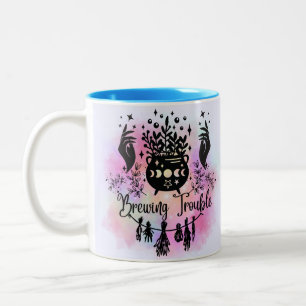 Brauprobleme: Mischous Witchy Design Zweifarbige Tasse