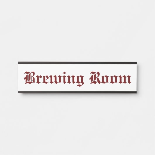 Brausaal Red Türschild (Vorderseite )