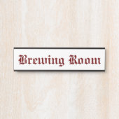 Brausaal Red Türschild (Vorderseite )